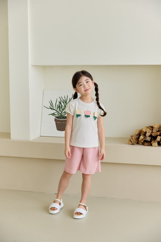 Orange Mom - Korean Children Fashion - #childofig - Tulip Flower Tee - 10