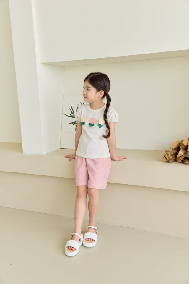 Orange Mom - Korean Children Fashion - #childofig - Tulip Flower Tee - 9