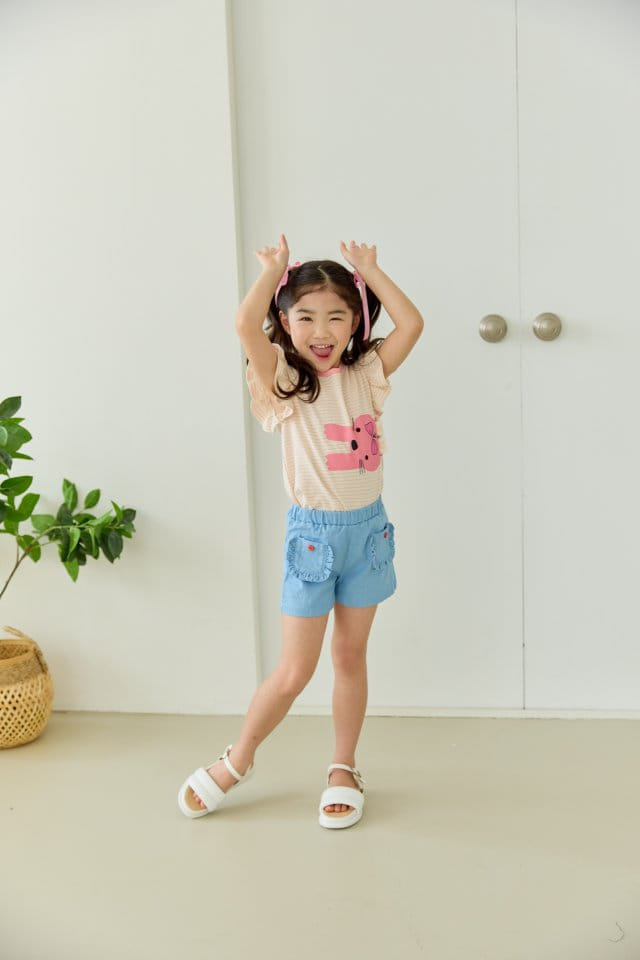 Orange Mom - Korean Children Fashion - #childofig - Solid Rabbit Tee - 7