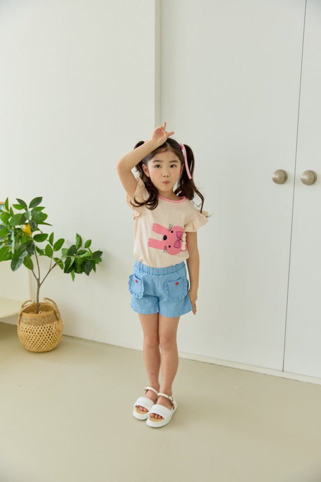 Orange Mom - Korean Children Fashion - #childofig - Solid Rabbit Tee - 8