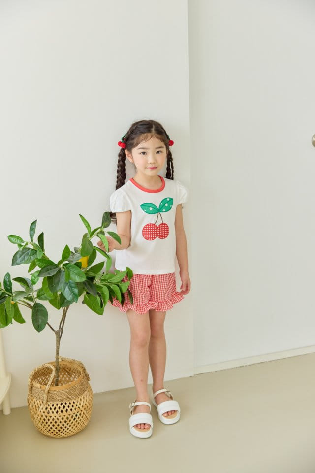 Orange Mom - Korean Children Fashion - #childofig - Check Frill Pants - 3