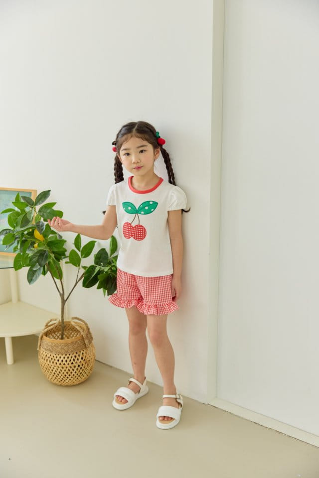 Orange Mom - Korean Children Fashion - #childofig - Check Frill Pants - 4