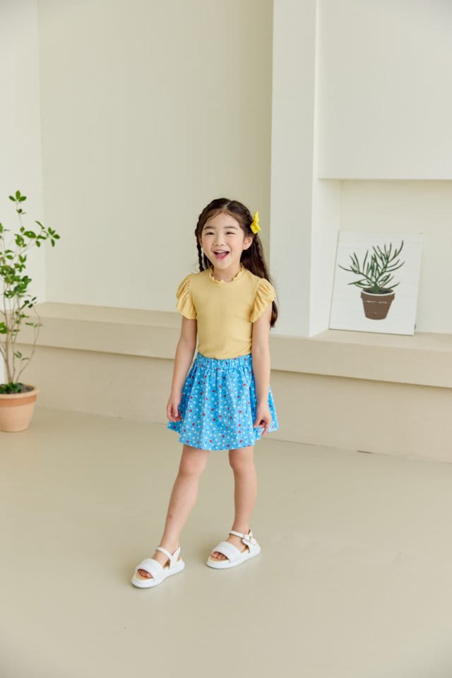 Orange Mom - Korean Children Fashion - #childofig - Heart Paint Skirt 