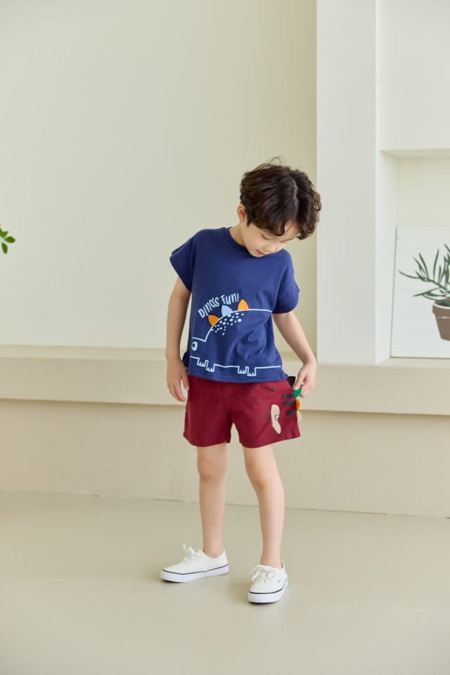 Orange Mom - Korean Children Fashion - #childofig - Bbul Dinosaur Tee - 2