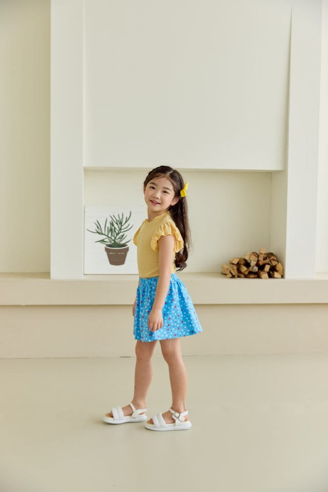 Orange Mom - Korean Children Fashion - #childrensboutique - Heart Paint Skirt  - 3