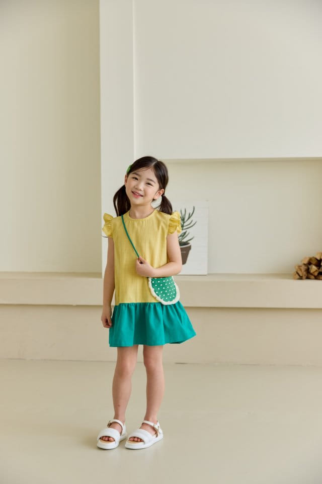 Orange Mom - Korean Children Fashion - #childrensboutique - Watermelon Bag One-Piece - 2