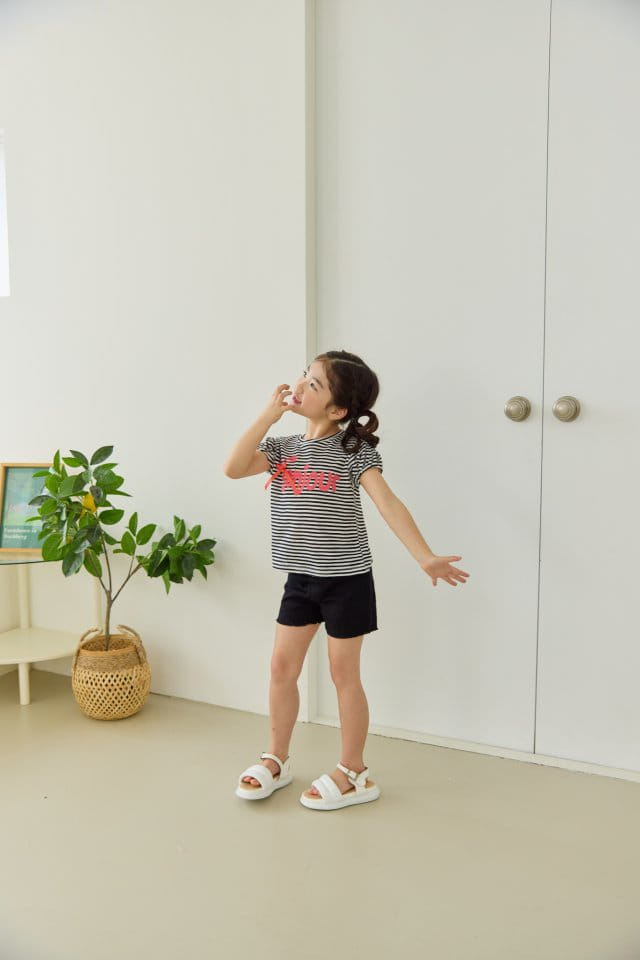 Orange Mom - Korean Children Fashion - #designkidswear - Bonjour Ribbon Tee