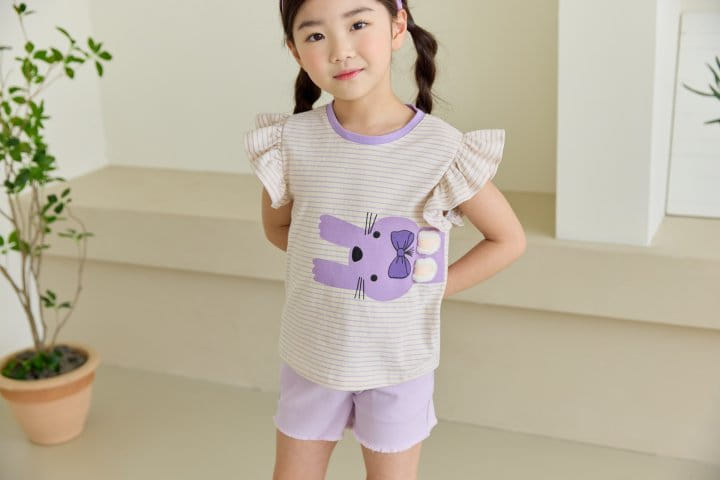 Orange Mom - Korean Children Fashion - #designkidswear - Solid Rabbit Tee - 10