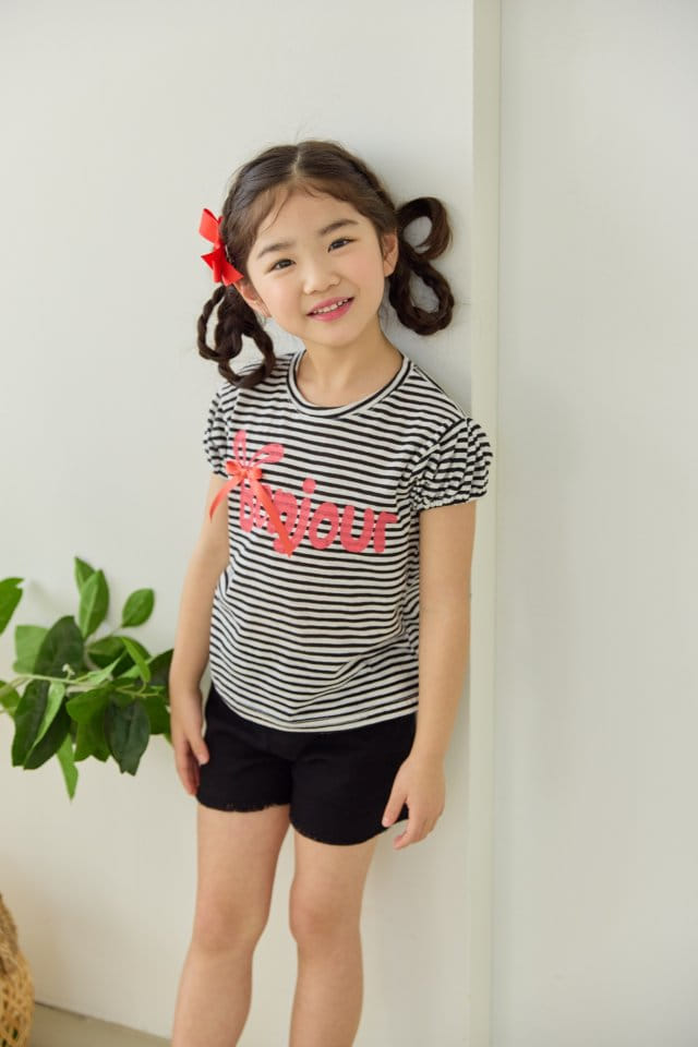 Orange Mom - Korean Children Fashion - #fashionkids - Bonjour Ribbon Tee - 3