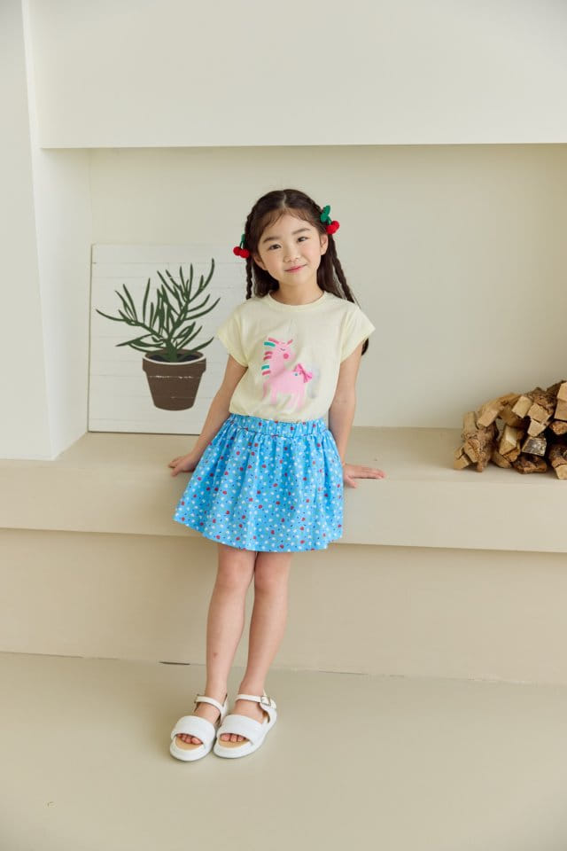 Orange Mom - Korean Children Fashion - #fashionkids - Heart Paint Skirt  - 6