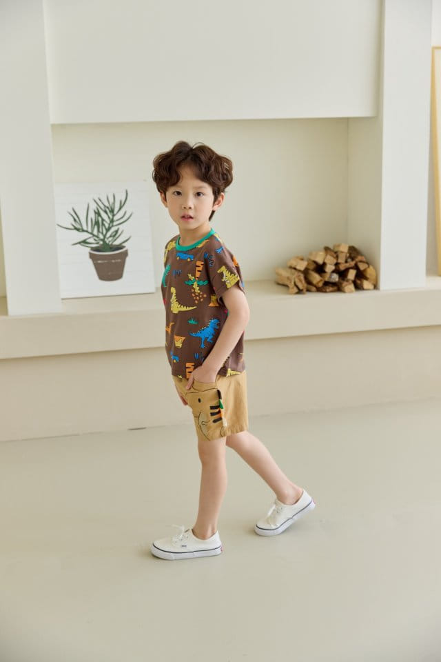 Orange Mom - Korean Children Fashion - #fashionkids - Car Dinosaur Tee - 11