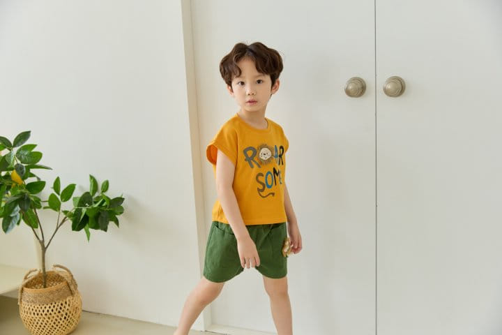 Orange Mom - Korean Children Fashion - #kidsshorts - Span Lion Pants - 3