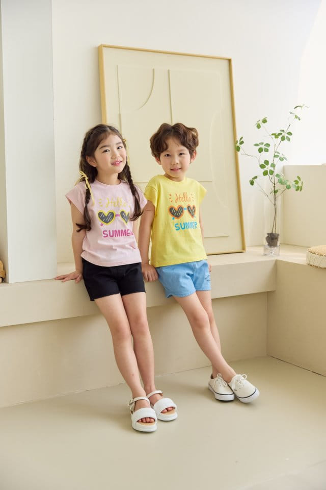 Orange Mom - Korean Children Fashion - #kidsshorts - Glasses Tee 