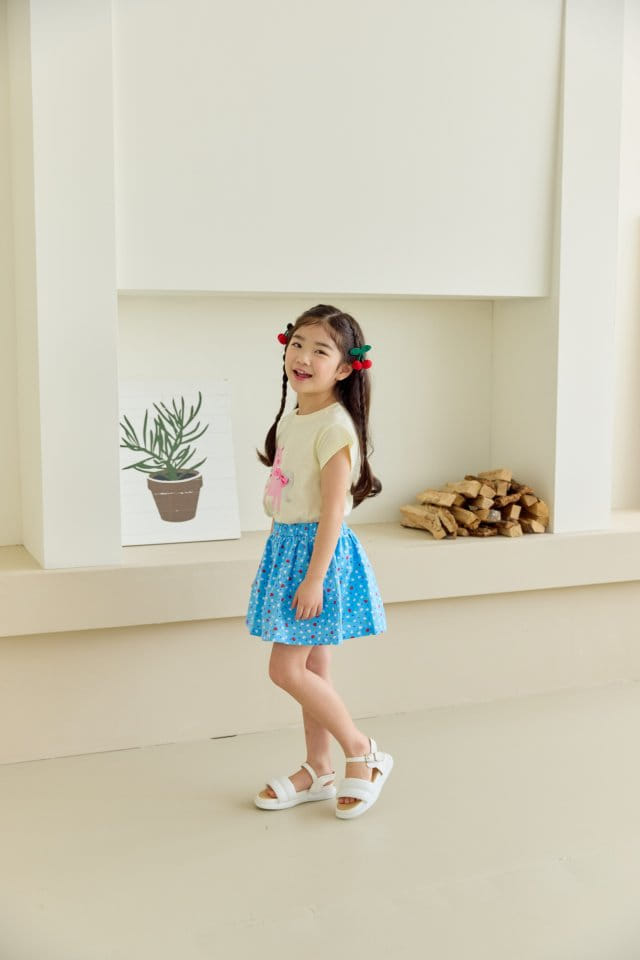 Orange Mom - Korean Children Fashion - #kidsstore - Heart Paint Skirt  - 8