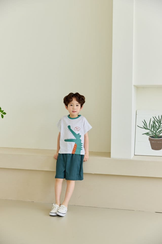 Orange Mom - Korean Children Fashion - #kidsstore - Crocodile Tee - 7