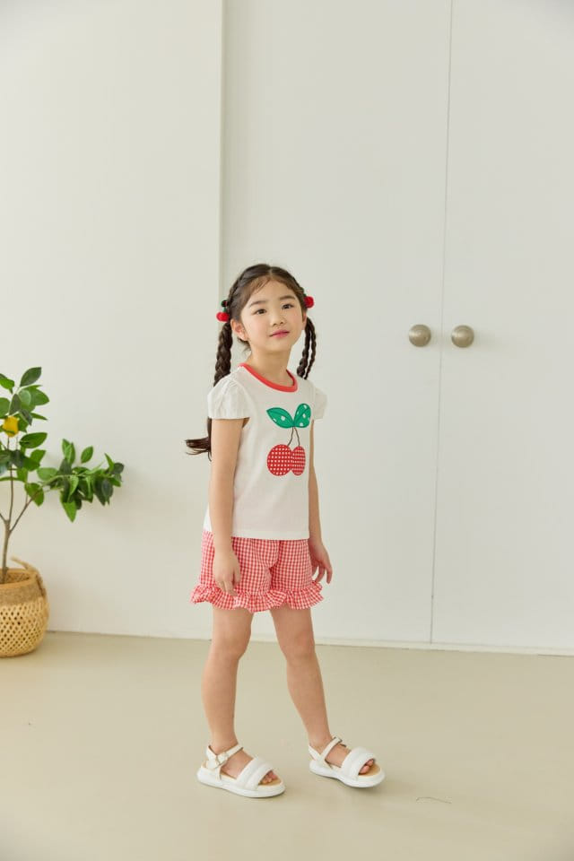 Orange Mom - Korean Children Fashion - #kidsstore - Cherry Tee - 4