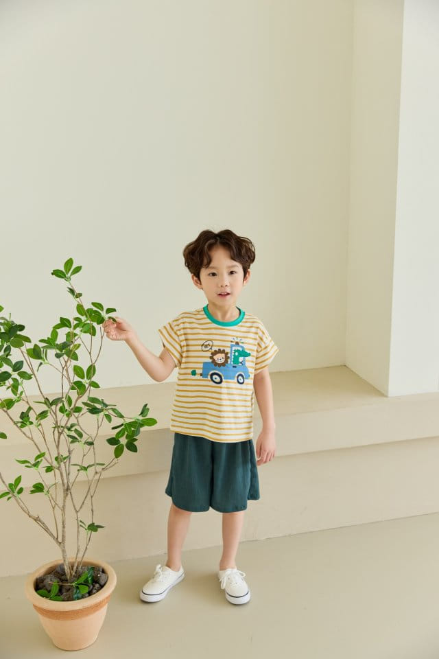 Orange Mom - Korean Children Fashion - #kidzfashiontrend - Dinosaur Car Tee - 5