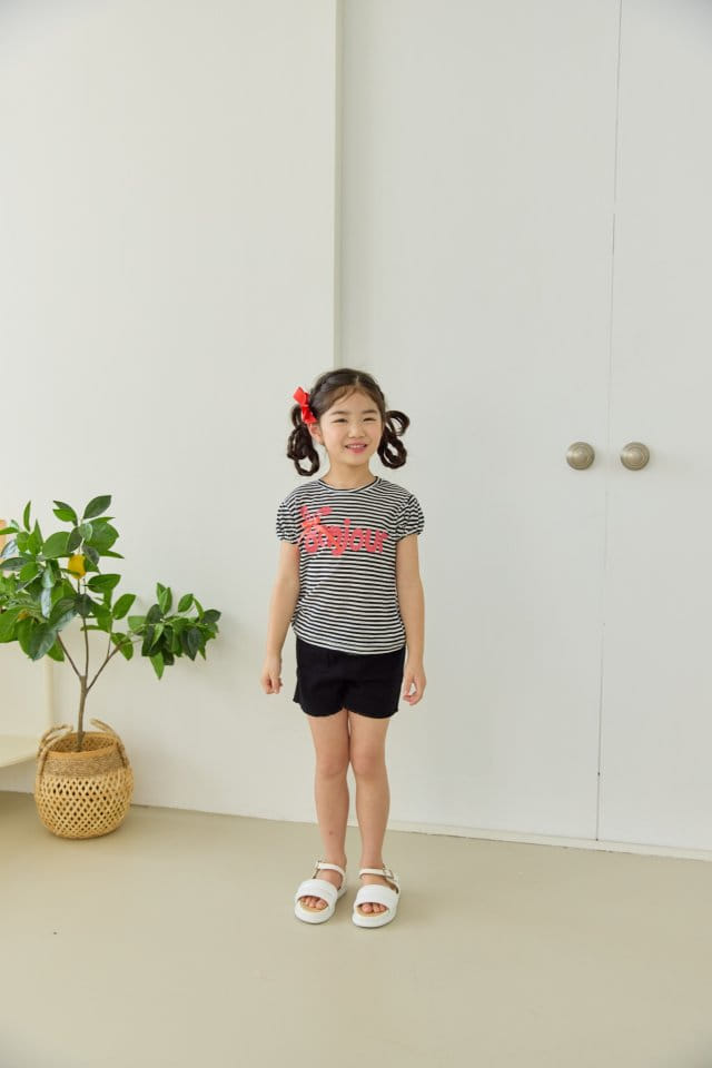 Orange Mom - Korean Children Fashion - #littlefashionista - Bonjour Ribbon Tee - 8