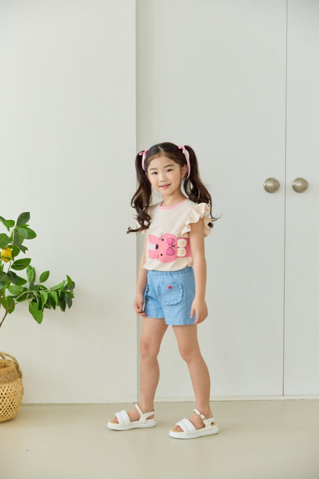 Orange Mom - Korean Children Fashion - #littlefashionista - Solid Rabbit Tee - 3