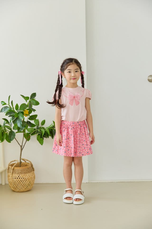 Orange Mom - Korean Children Fashion - #littlefashionista - Heart Paint Skirt  - 11