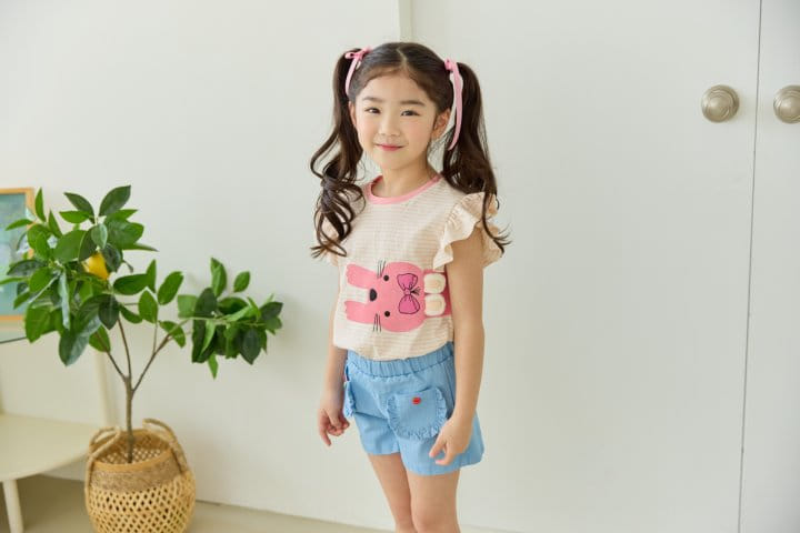 Orange Mom - Korean Children Fashion - #minifashionista - Solid Rabbit Tee - 5