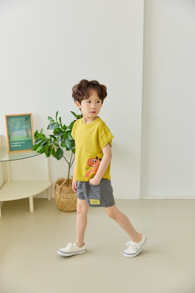 Orange Mom - Korean Children Fashion - #magicofchildhood - Big Pocket Tee - 4