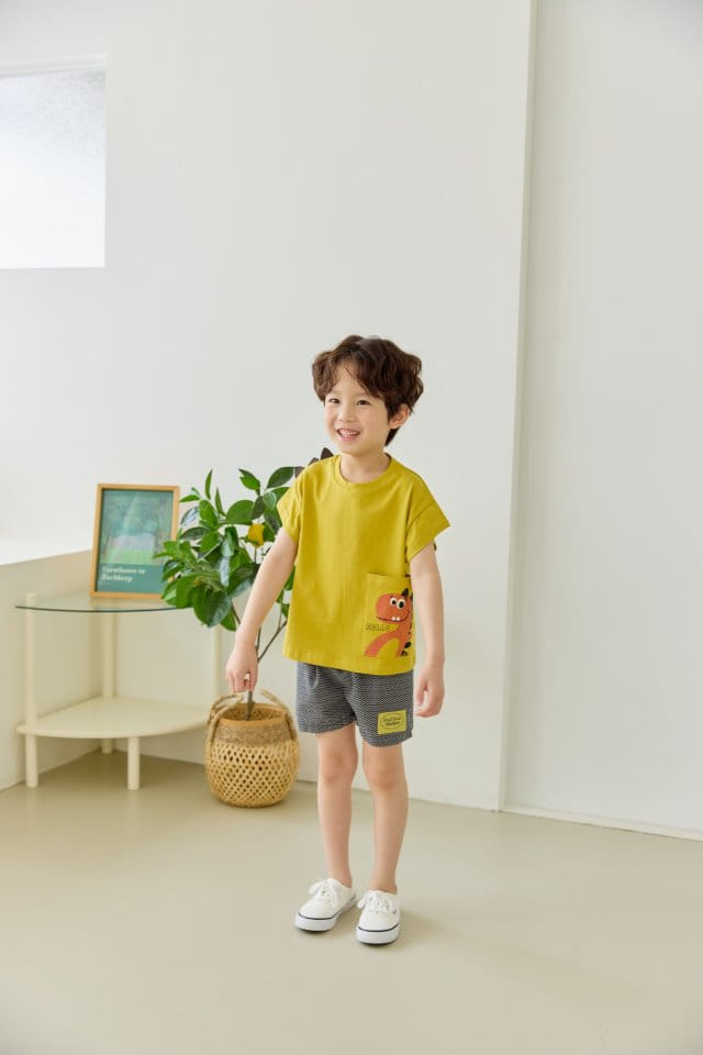 Orange Mom - Korean Children Fashion - #toddlerclothing - Big Pocket Tee - 7