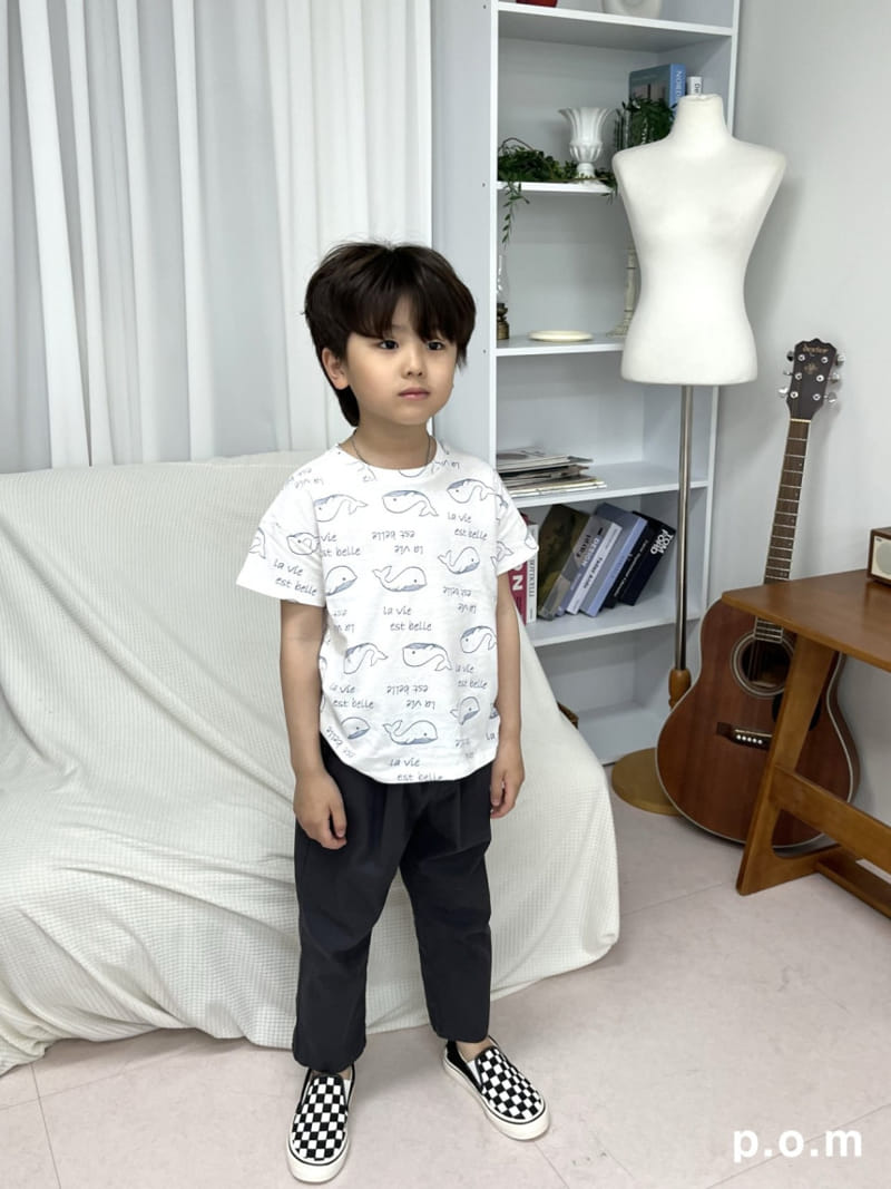 P.o.m - Korean Children Fashion - #childrensboutique - Whale Tee - 3