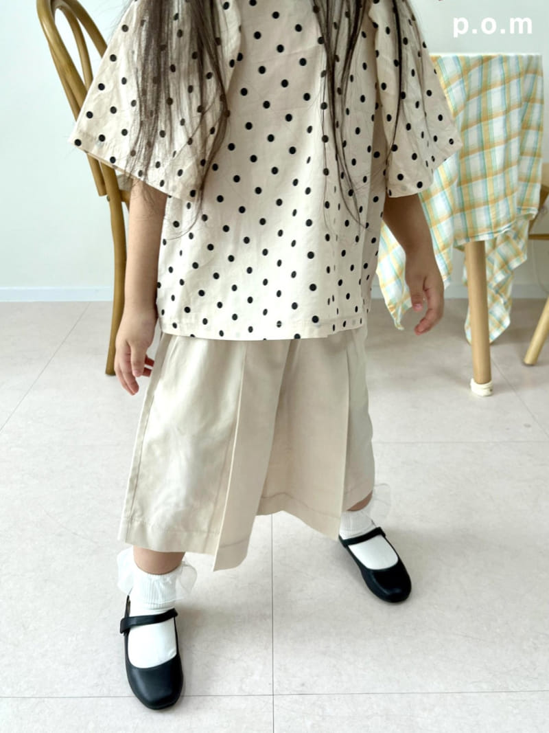 P.o.m - Korean Children Fashion - #childofig - Wrinkle Bermuda Pants - 4