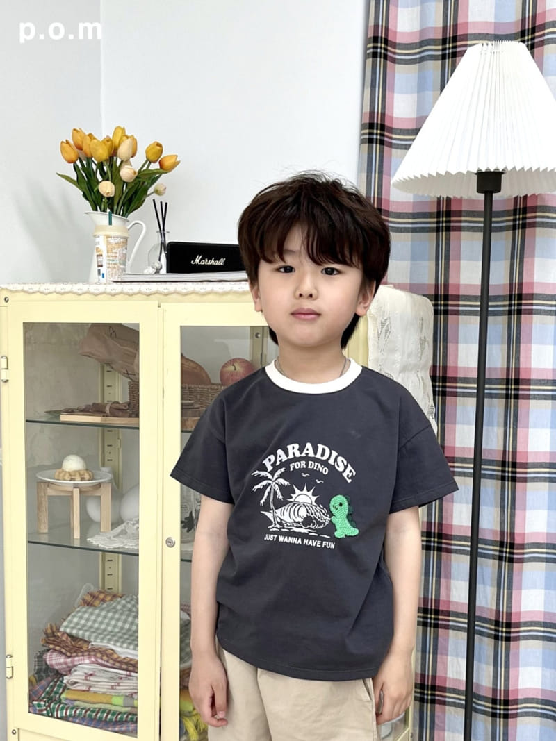 P.o.m - Korean Children Fashion - #designkidswear - Dino Tee