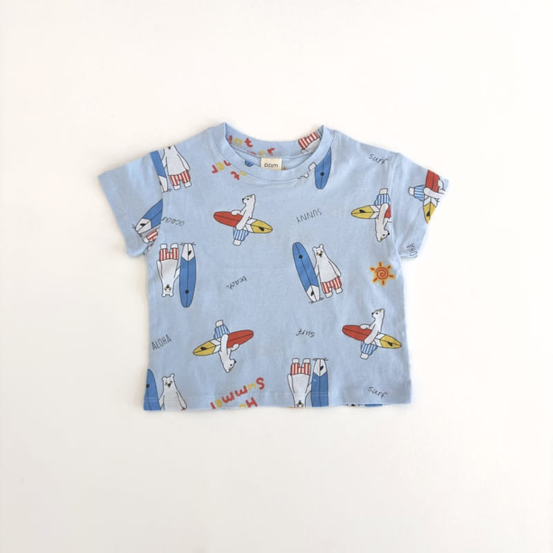 P.o.m - Korean Children Fashion - #prettylittlegirls - Surfing Bear Tee - 7