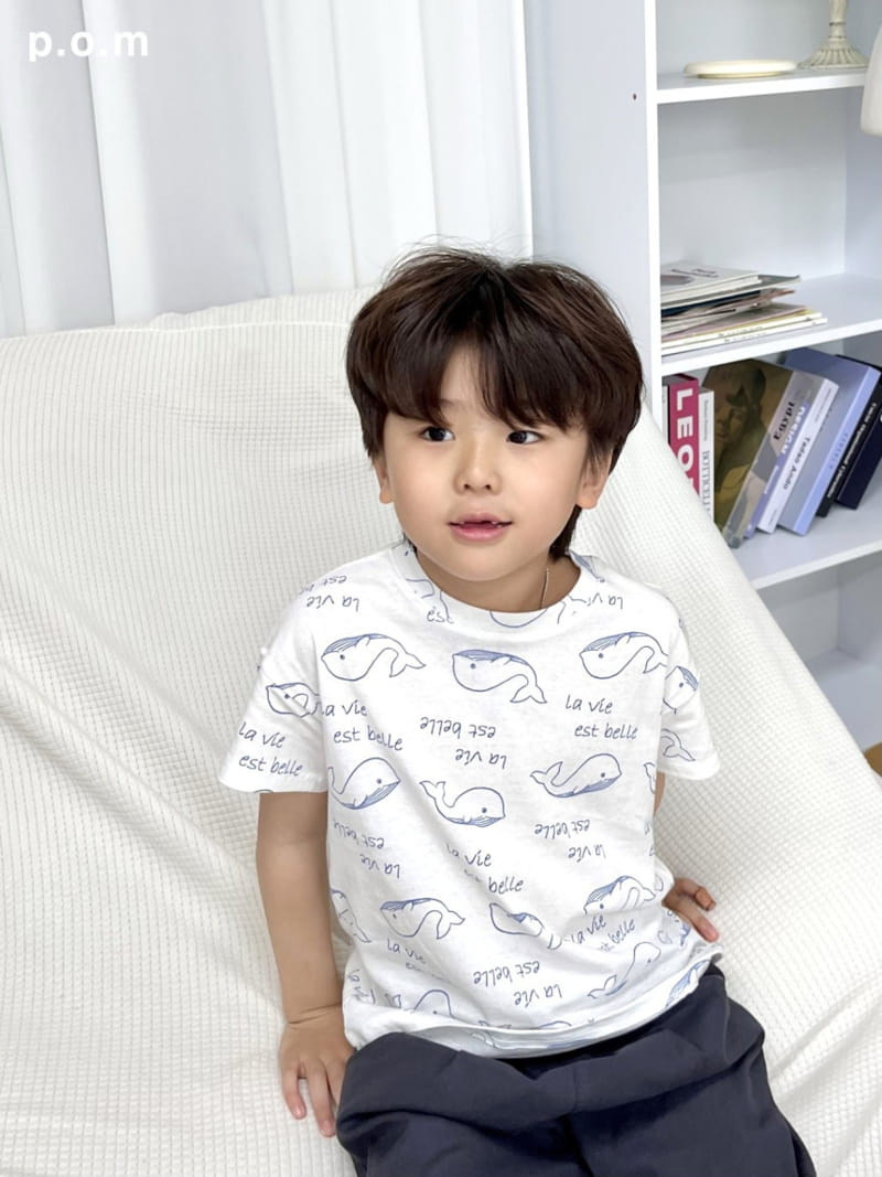 P.o.m - Korean Children Fashion - #stylishchildhood - Whale Tee