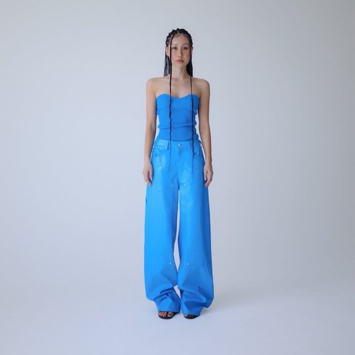 Paper Moon - Korean Women Fashion - #momslook - Vivid Vegan L Carpenter Trousers - 10