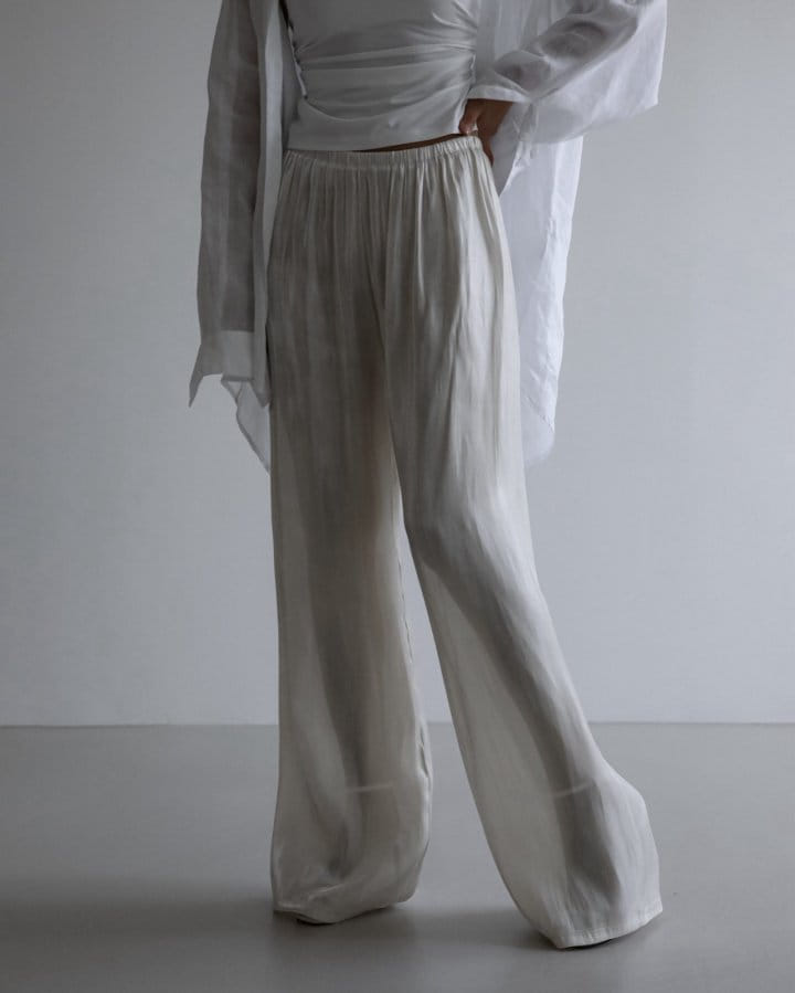 Paper Moon - Korean Women Fashion - #womensfashion - Classic Silky Wide Trousers - 4