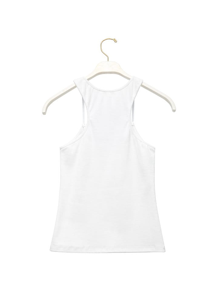 Paper Moon - Korean Women Fashion - #momslook - Shoulder ST Detail Ribbed Sleeveless Tank Top - 10