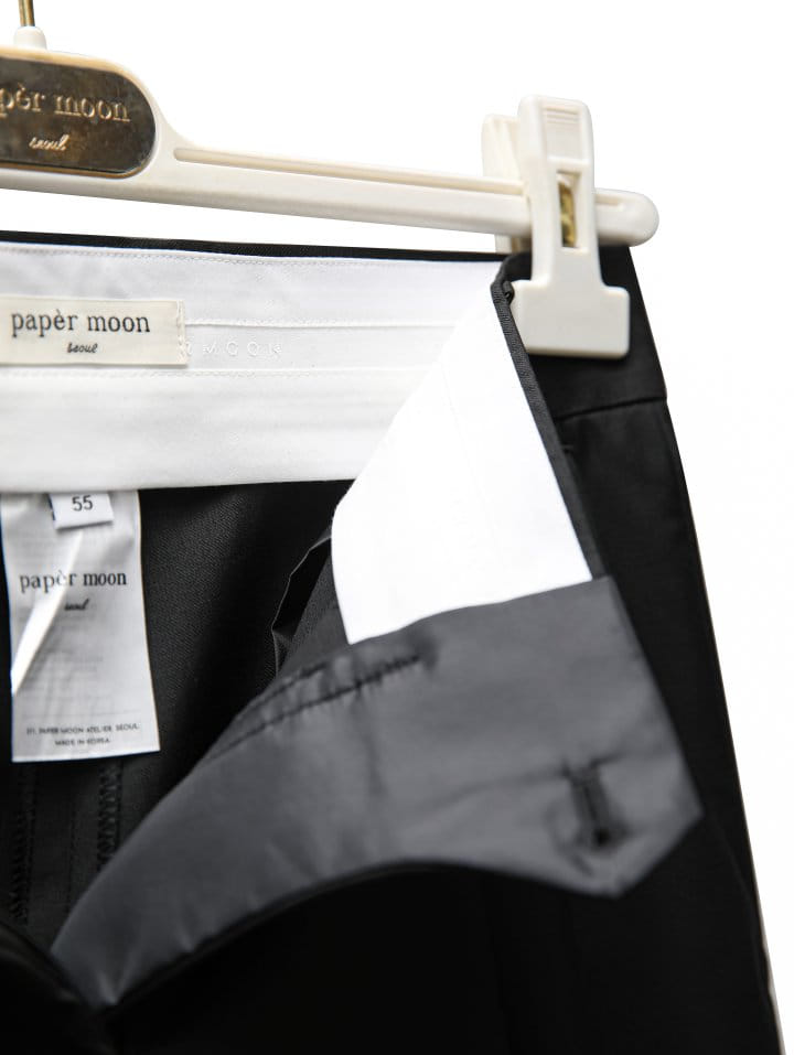Paper Moon - Korean Women Fashion - #restrostyle - Sharkskin Fabric Tailored Set Up Wide Trousers - 11