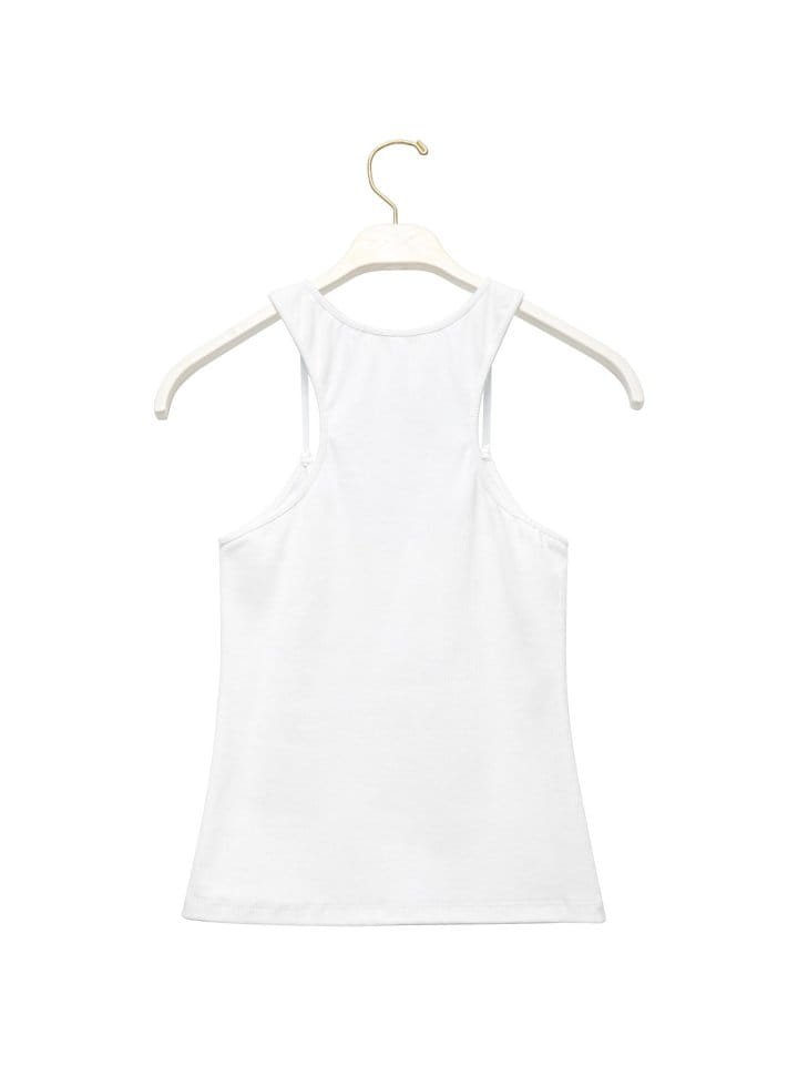 Paper Moon - Korean Women Fashion - #romanticstyle - Shoulder Strapless Detail Ribbed Sleevelss Tank Top  - 6