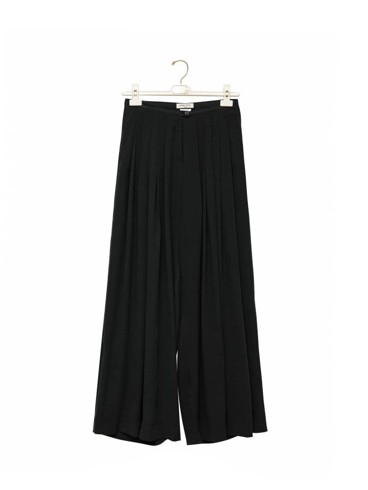 Paper Moon - Korean Women Fashion - #romanticstyle - Bamboo Pleated Pin Tuck Wide Trousers - 5