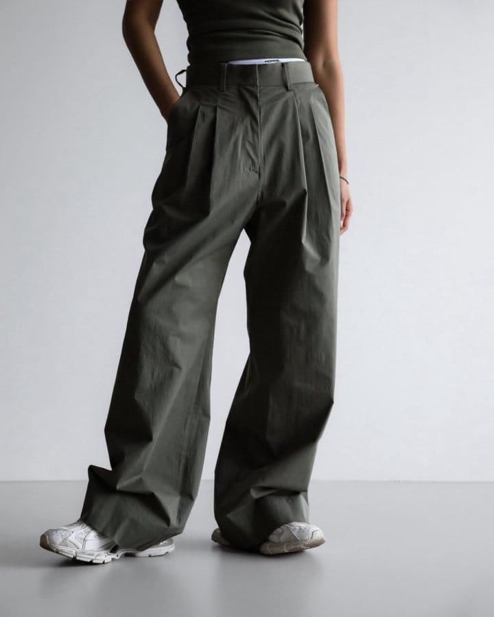 Paper Moon - Korean Women Fashion - #shopsmall - C Two Pin Tuck Wide Trousers - 8