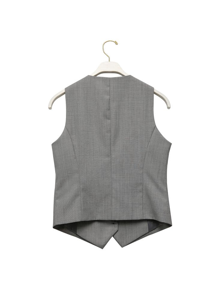 Paper Moon - Korean Women Fashion - #thelittlethings - Sharskin Fabric Tailored Set Up Vest - 6