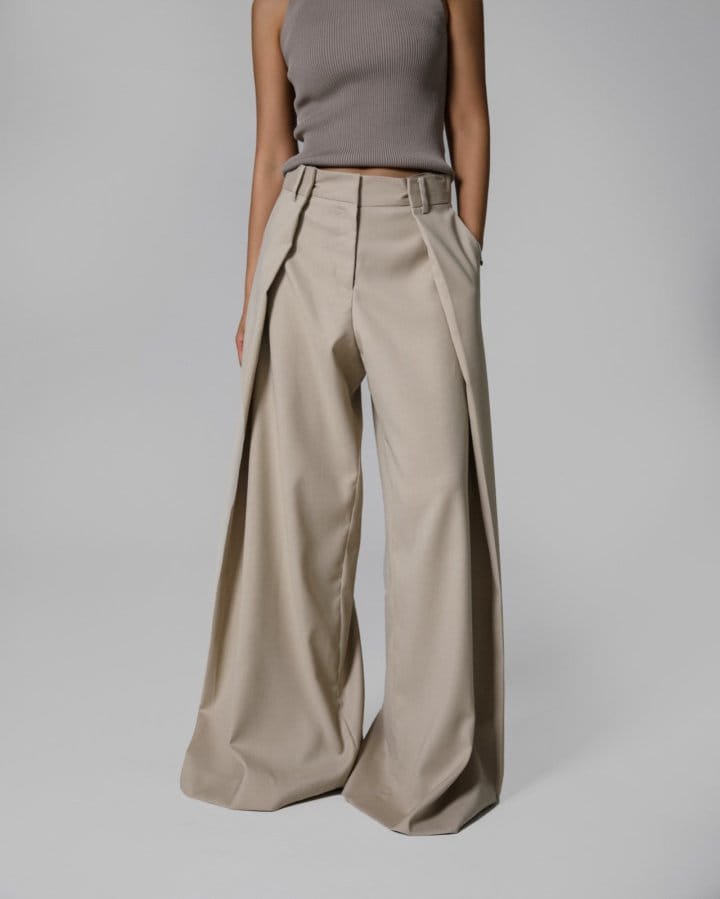 Paper Moon - Korean Women Fashion - #vintageinspired - Lux Squared Double Wrap Wide Detail Trousers