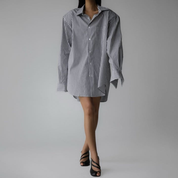Paper Moon - Korean Women Fashion - #womensfashion - Boyfriend Fit Oversized ST Button Down Shirt - 4