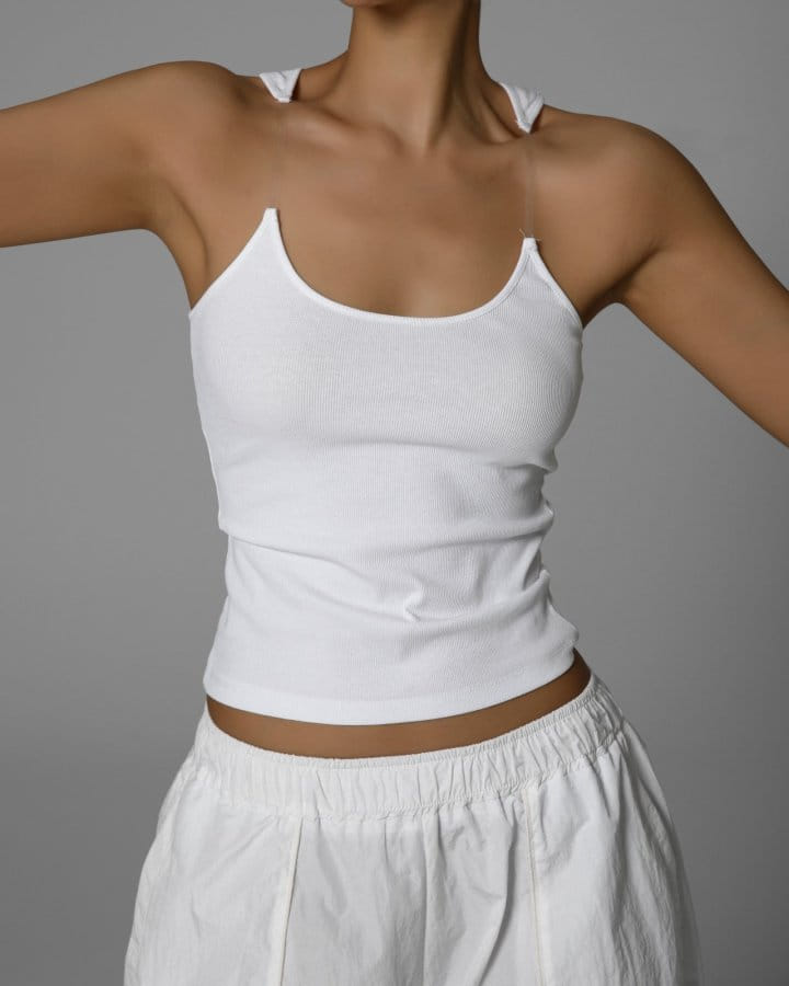 Paper Moon - Korean Women Fashion - #vintagekidsstyle - Shoulder Strapless Detail Ribbed Sleevelss Tank Top  - 3