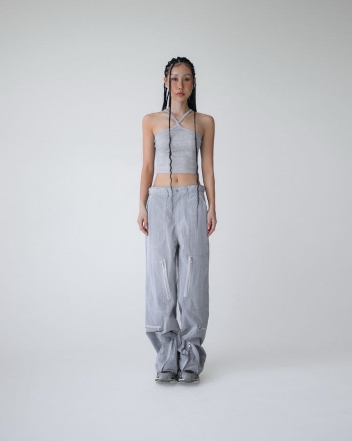 Paper Moon - Korean Women Fashion - #womensfashion - Lux Zipped Detail Ripstop Wide Trousers 