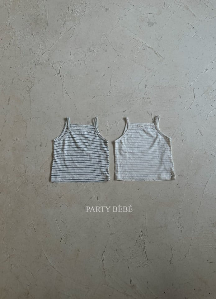 Party Kids - Korean Baby Fashion - #babyfever - Bebe String Sleevelss Tee