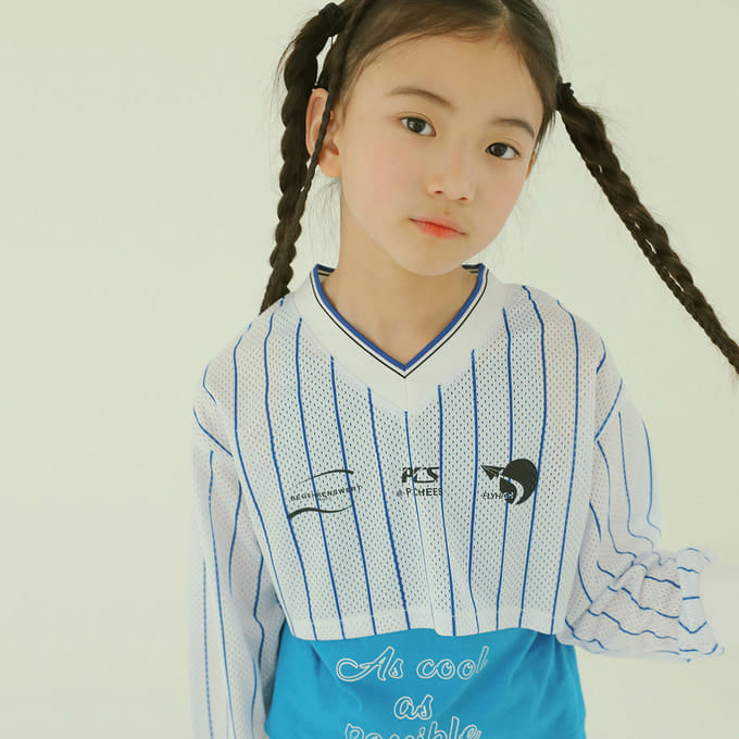 Peach-Cream - Korean Children Fashion - #Kfashion4kids - Mesh Crop Tee