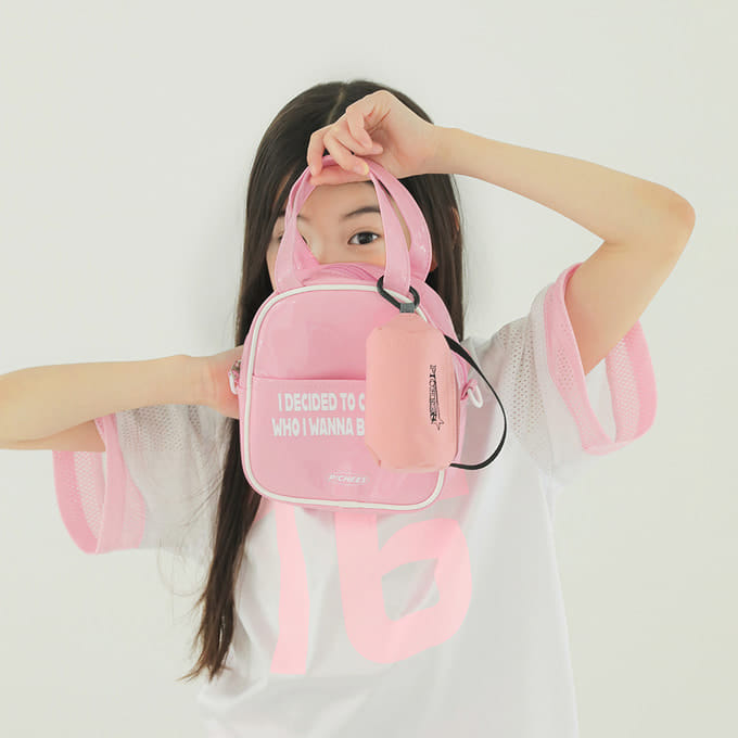 Peach-Cream - Korean Children Fashion - #designkidswear - Enamel Mini Bag