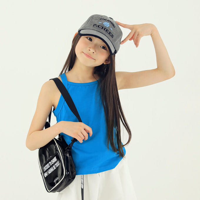 Peach-Cream - Korean Children Fashion - #kidsshorts - Two Way Sleeveless Tee