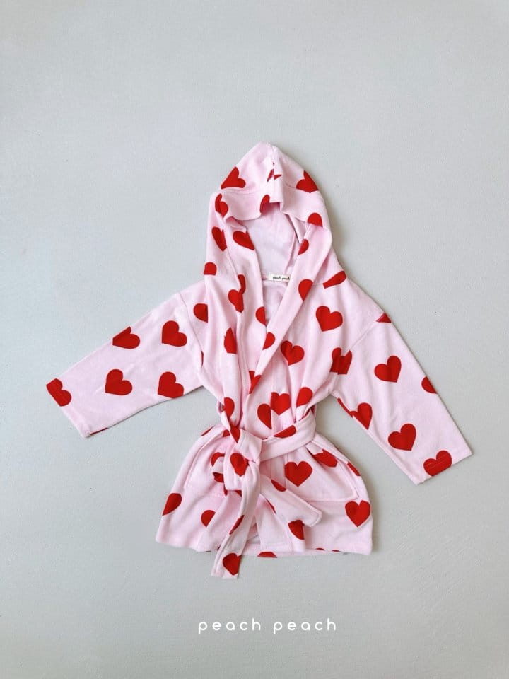 Peach peach - Korean Children Fashion - #Kfashion4kids - Heart Terry Robe - 7