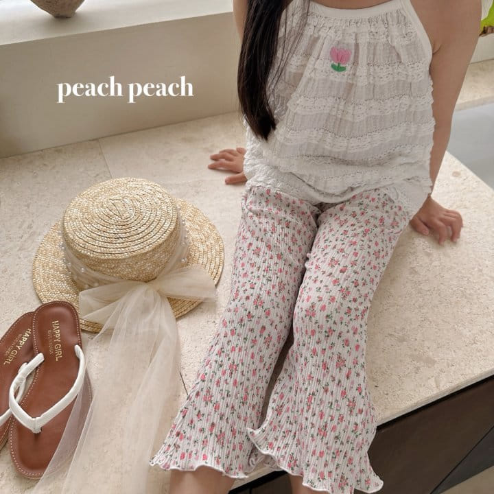 Peach peach - Korean Children Fashion - #childrensboutique - Bibi Pleats Boos Cut Pants - 10